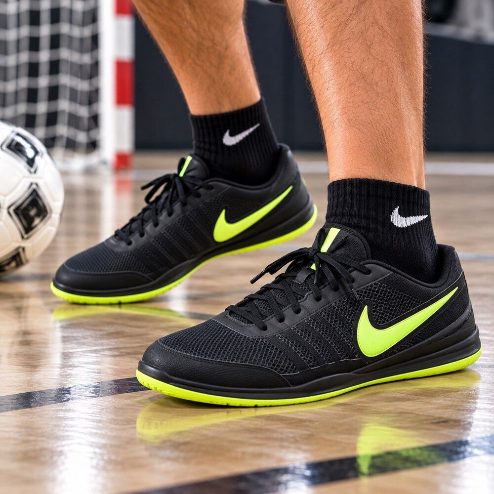 Nike Phantom Indoor Soccer Shoe Sz 8 Phantom Black/volt Futsal Training Sneaker